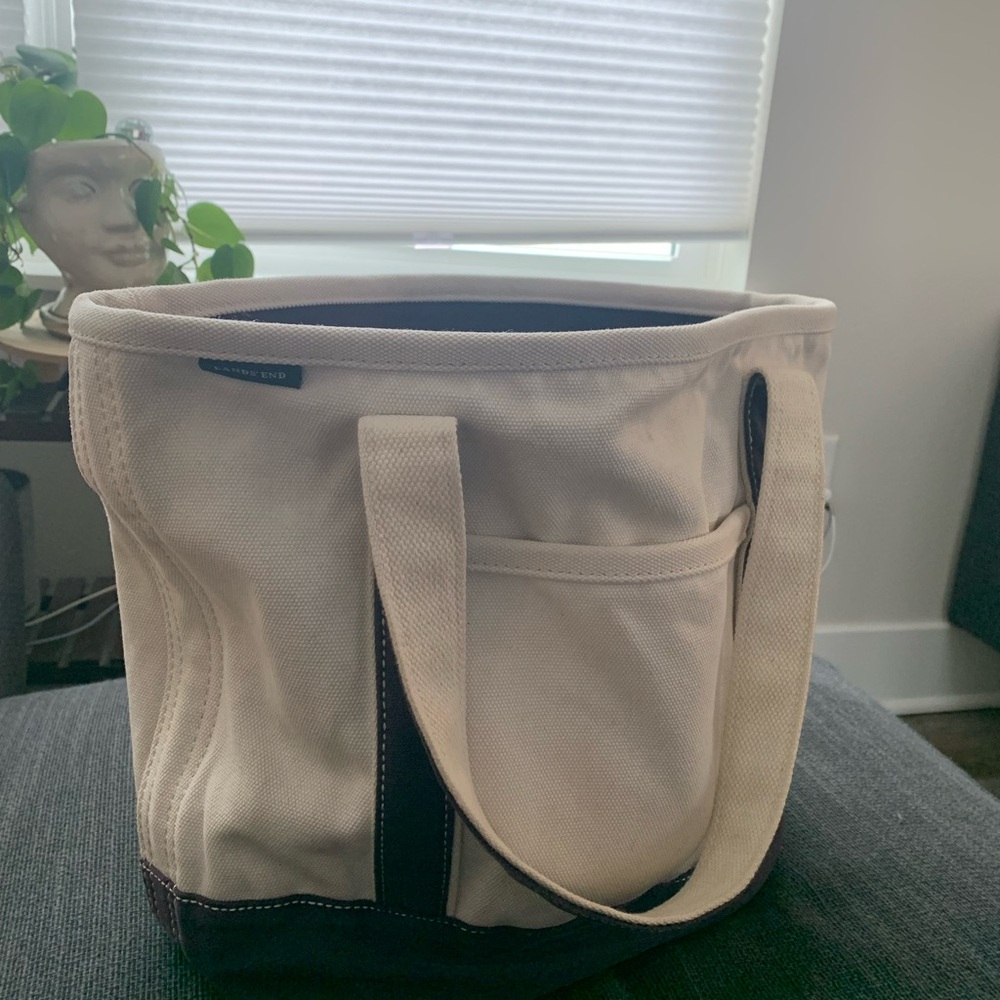 Lands End Small Canvas Tote Bag